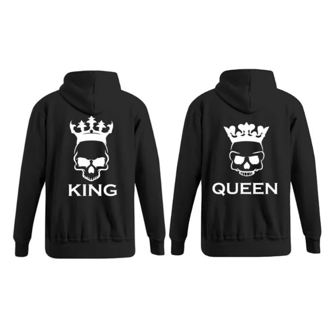 Hoodie King & Queen Skull