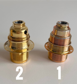Savi lampje, glazuur met gouden maantjes van 23 karaat bladgoud