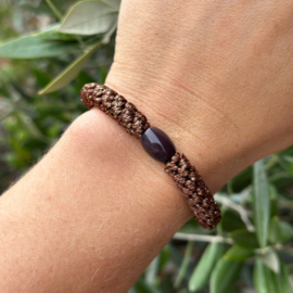 Pelito - Haarelastiek / armband - Brown/Gold