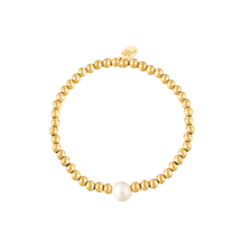 Armband - Pearl big gold