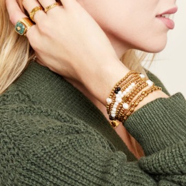 Armband - Pearl big gold