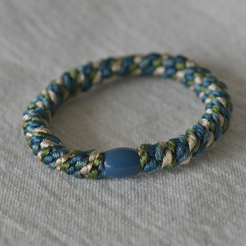 Pelito - Haarelastiek / armband - Blue/dark blue/ beige/ green