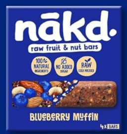 NAKD - Pure fruit -en noten reep - Blauwe Bessen Muffin / Blueberry Muffin