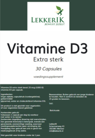 LekkerIK - Vitamine D3 - Extra Sterk  - 30 capsules