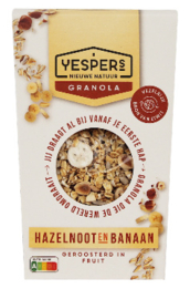 Yespers - Granola - Hazelnoot & Banaan (400 gr)