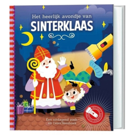 Zaklampboek Het heerlijk avondje van Sinterklaas en Piet