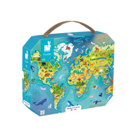 Janod Puzzel De Wereld - 100 stukjes