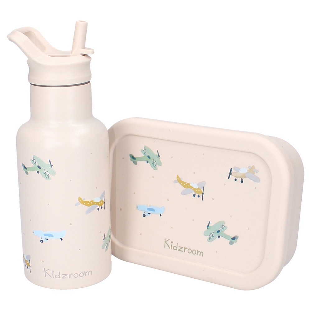 Kidzroom Drinkfles Small Talk Beige RVS