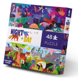 Crocodile Creek Puzzel Night & Day - 48 stukjes
