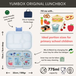 Yumbox Original 6 vakken Hazy Grey - Paris