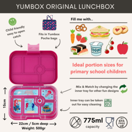 Yumbox Original 6 vakken Malibu Purple - Mermaid