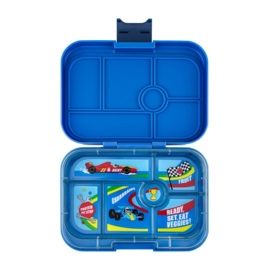 Yumbox Original 6 vakken Surf Blue - Race Cars