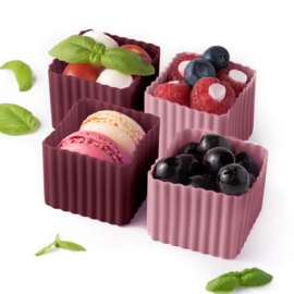 Lekkabox® Bento Vierkante Cups Plum