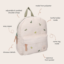 Kidzroom Rugzak Nostalgia Beige Dinos