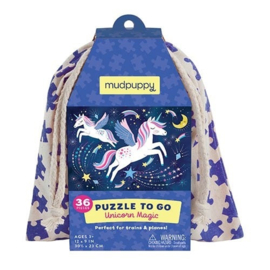 Mudpuppy Puzzel To Go Unicorn Magic - 36 stukjes