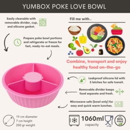 Yumbox Poke Bowl 3 vakken - Guava Pink