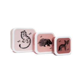 Petit Monkey Lunchboxen Black Animals