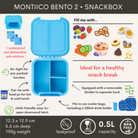 MontiiCo Bento Two Snackbox Coastal/Superhero