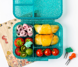 Lekkabox® Glamour Mini Lunchbox 3 vakken - Aqua