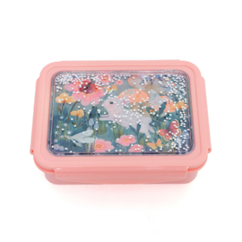 Petit Monkey Bento Lunchbox Bunny White Stars