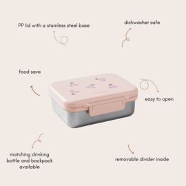 Kidzroom Lunchbox RVS Nostalgia Pink