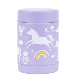 A Little Lovely Company Geïsoleerde RVS Voedselpot Unicorn Dreams