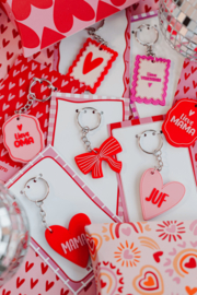 KP® Sleutelhanger Rechthoek Hartje