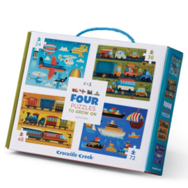 Crocodile Creek Four Puzzles To Grow On Vehicles