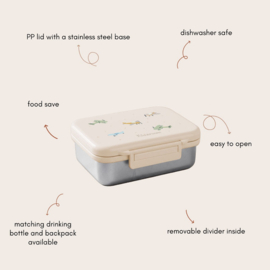 Kidzroom Lunchbox RVS Small Talk Beige
