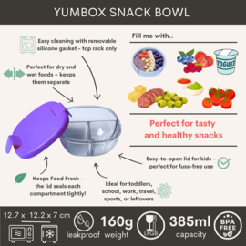 Yumbox Snack Bowl 3 vakken Hazy Purple