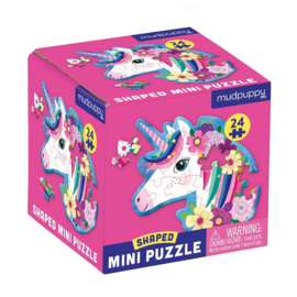 Mudpuppy Shaped Mini Puzzel Unicorn - 24 stukjes