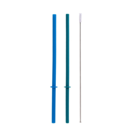 MontiiCo Fusion Flexi Stopper Rietjes voor Smoothie Deksel Pine & Reef