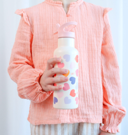 A Little Lovely Company Drinkfles Hartjes RVS XL