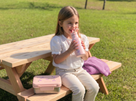 Kidzroom Lunchbox RVS Nostalgia Pink