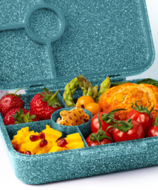Lekkabox® Glamour Lunchbox 4 vakken - Aqua