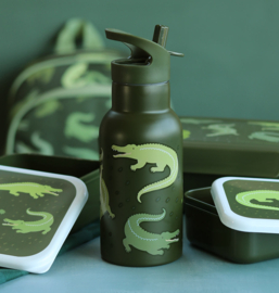 A Little Lovely Company Drinkfles Krokodillen RVS