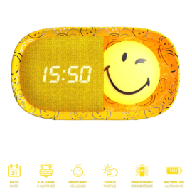 MOB Dreamy Clock Smiley World - Geel