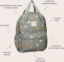 Kidzroom Rugzak Small Talk Green