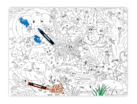 Crocodile Creek Coloring Poster Jungle Jamboree