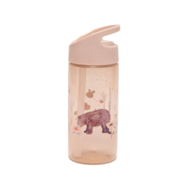 Petit Monkey Drinkfles Humming Bear Linen