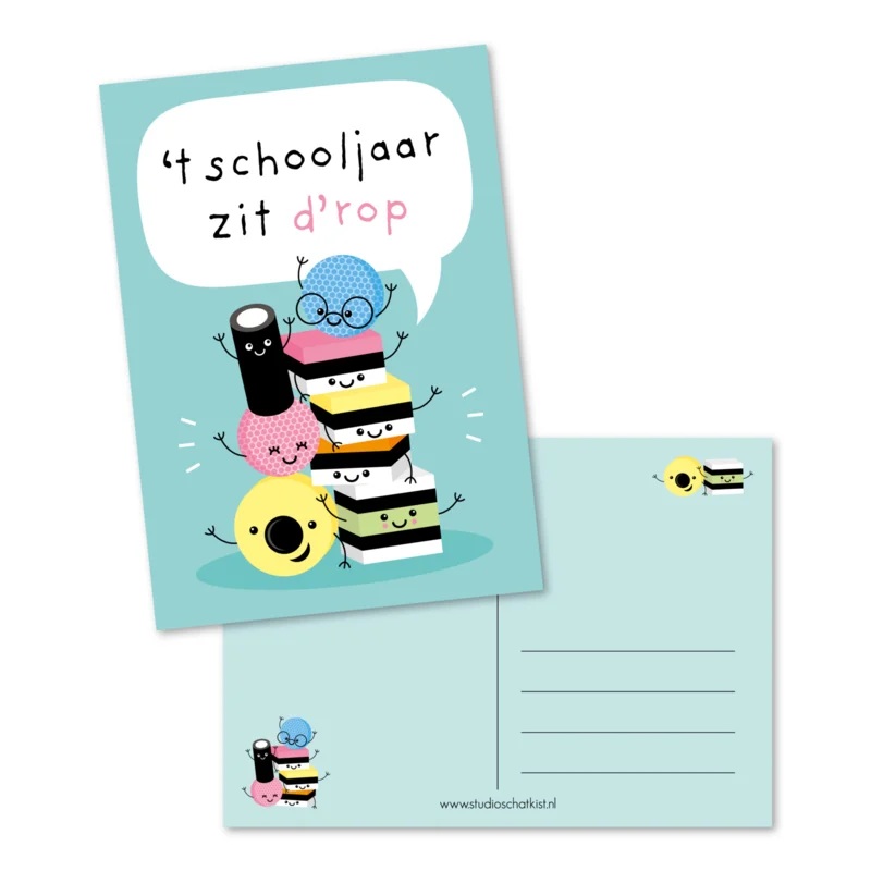 Studio Schatkist Kaart - 't Schooljaar zit d'rop