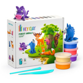 Hey Clay Boetseerklei Bosdieren - 6 figuren