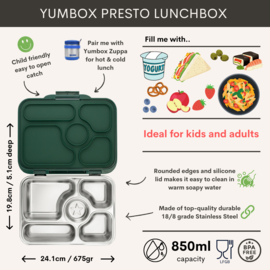 Yumbox Presto RVS Kale Green
