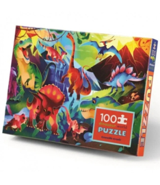 Crocodile Creek Holografische Puzzel Dinosaur World - 100 stukjes