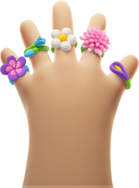 Hey Clay Boetseerklei Bijou Flower Rings