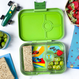 Yumbox Panino 4 vakken Matcha Green - Race Cars