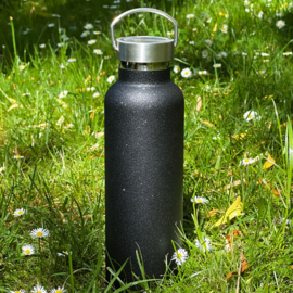 Lekkabox® Drinkfles Insulated Glitter Black 600 ml