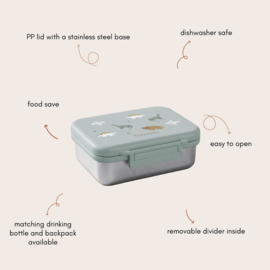 Kidzroom Lunchbox RVS Small Talk Green