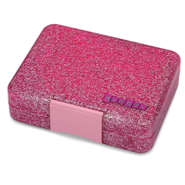 Yumbox Snack 3 vakken Sparkle Pink Glitter - Pink Clear