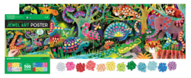 Crocodile Creek Jewel Art Poster Jungle Paradise